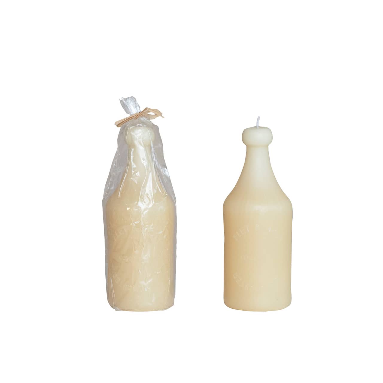 Hello Honey® Unscented Embossed Bottle-Shaped Candle